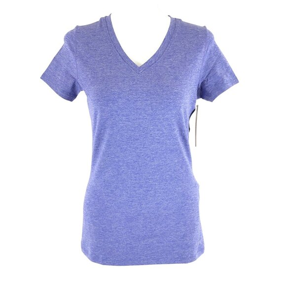 Terramar Womens Top T Shirt Breathable V Neck Short Sleeve Quick Dry Purple XS - Picture 1 of 5